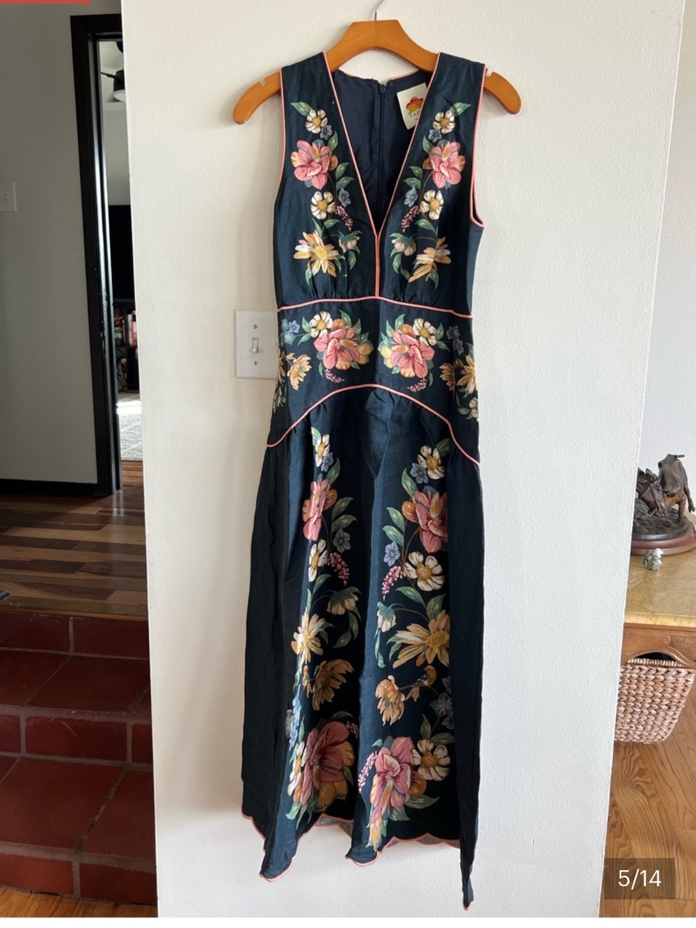 Farm Rio Maira Floral Midi Dress - S- EUC - Picture 3 of 13